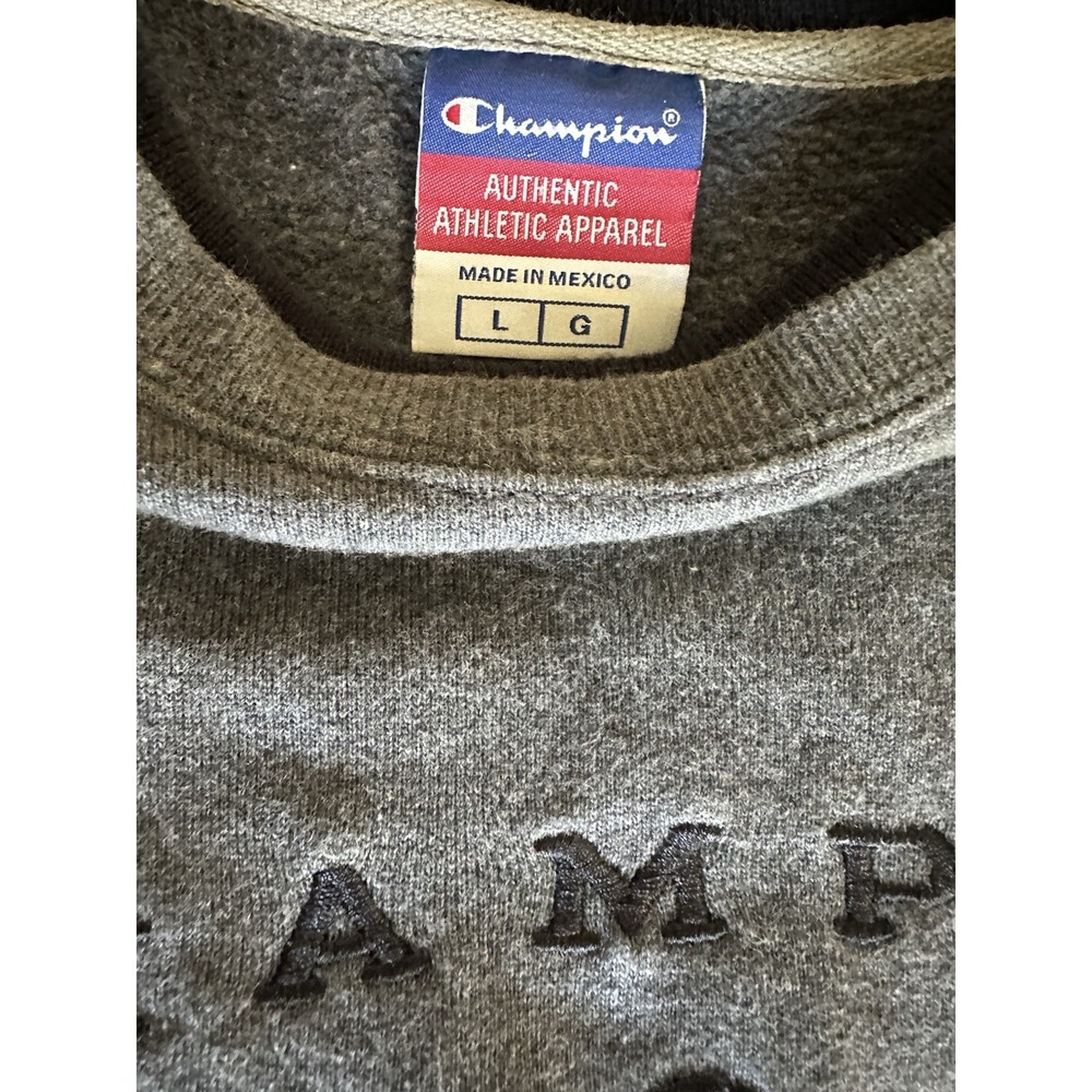 Vintage champion men's gray sweatshirt pull over size large - Picture 2 of 5